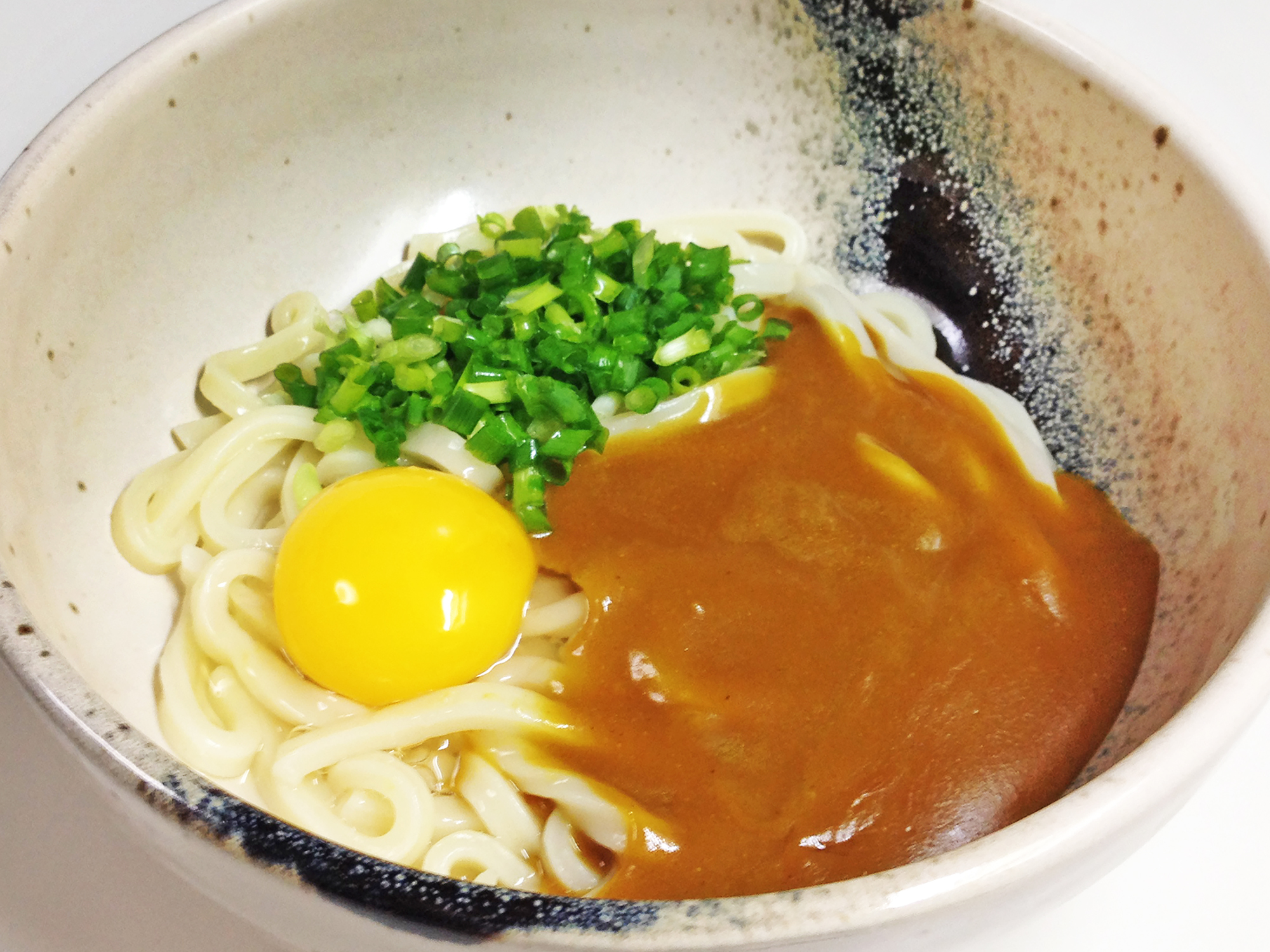 釜玉カレーうどん