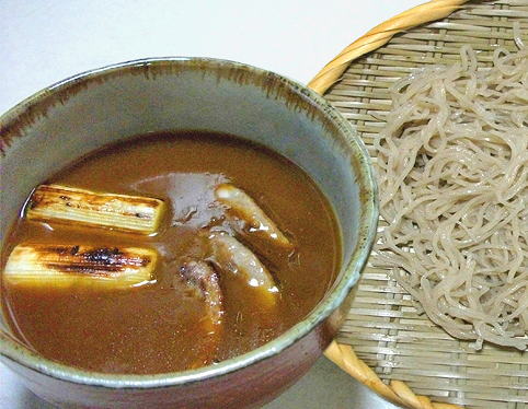 炙った鴨と長葱のカレー蕎麦